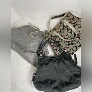 Coach Signature Shoulder Bag Lot Of 3